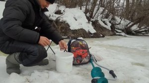 Весенняя рыбалка на реке.Последний лёд 2022.