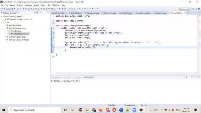 Java Tutorials for Beginners | Java Arrays with Scanner class | Chapter#14 | Core Java | WhyNotJava смотреть онлайн