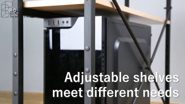 Bestier Small L-Shaped Desk with Storage Shelves смотреть онлайн