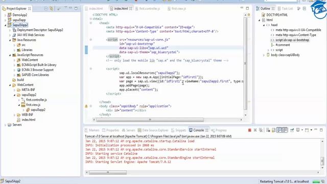 SAPUI5 Tutorials | SAPUI5 Project | Creating SAPUI5 Project | New Project смотреть онлайн