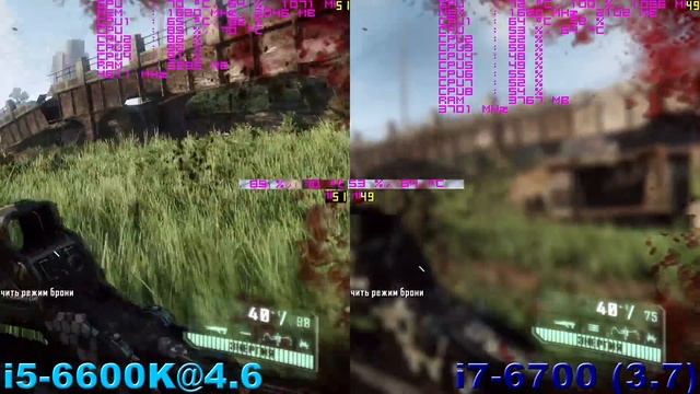 i5-6600K@4.6 vs i7-6700 (3.7) in Witcher 3/ Crysis3 / GTA 5 смотреть онлайн