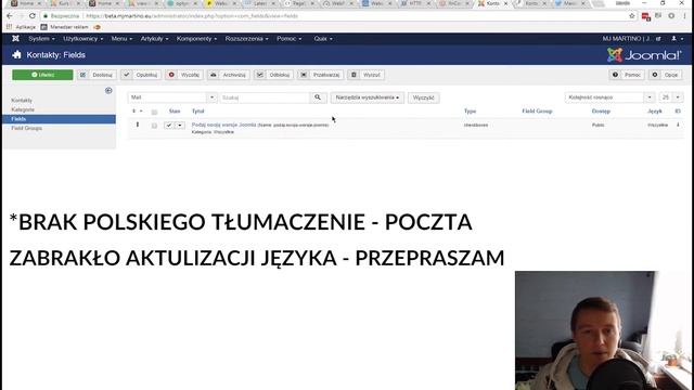 Dodatkowe pole w formularzu Joomla - JOOMLA TO PROSTE #17 смотреть онлайн