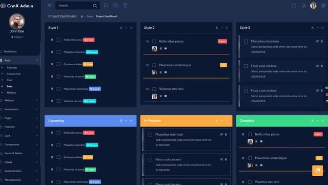CRMx – Responsive Web Application Kit With Bootstrap Dashboard смотреть онлайн