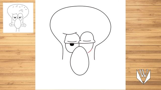 Как нарисовать Сквидвард Щупальца шаг за шагом, Easy Draw | Скачать бесплатно раскраски смотреть онлайн