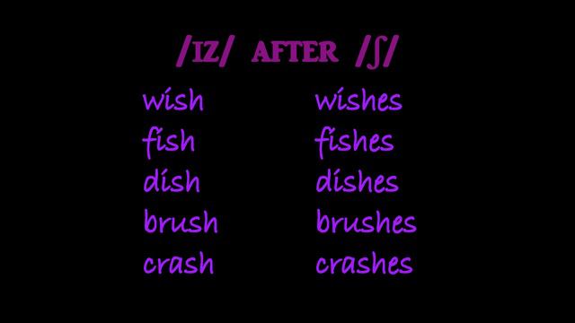 English 3rd person -s verbs pronounced /ɪz/ смотреть онлайн