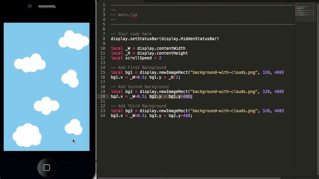 Create an Endless Scrolling Background with Corona SDK смотреть онлайн