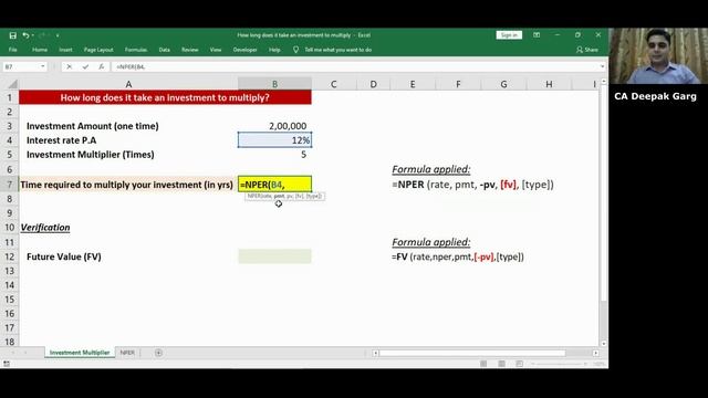 How long does it take an Investment to Multiply? | Excel Tips and Tricks смотреть онлайн