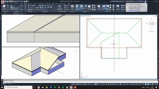 Autocad 3D Architecture 2020 curso básico capítulo 10 (cubiertas) смотреть онлайн