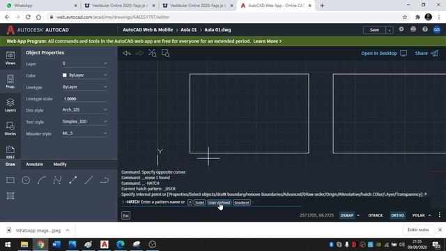 Mini Curso AutoCad On Line - Aula 04 | Comandos de Desenho: Hatch смотреть онлайн