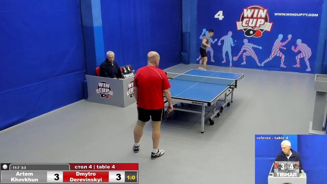11:00 Ховхун Артём 3-0 Деревинский Дмитрий стол 4 ЮГ-1 22.04.22 смотреть онлайн