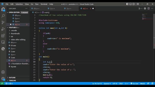 Inline function in c++ || learn programing language смотреть онлайн