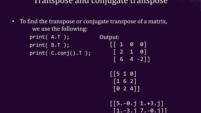 Numpy and linear algebra смотреть онлайн