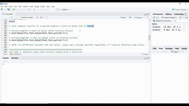 Calculating mean and other descriptives with missing values in R Studio смотреть онлайн