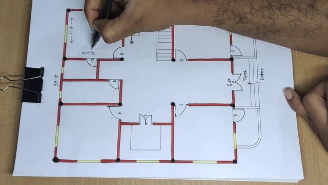 33 X 36 sqft 4 bed room house plan II 33 x 36 ghar ka naksha II 4 bhk house plan смотреть онлайн