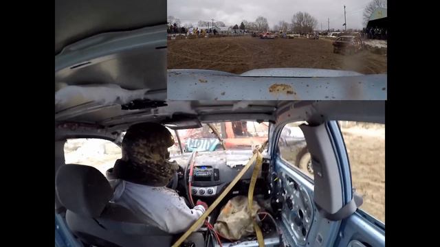 In Car with Zack McCormack Car #171 Stock mini smash Orillia winter Demolition Derby 2024 смотреть онлайн