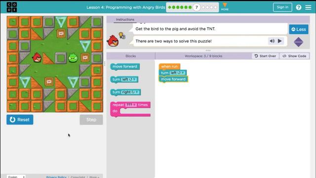 Sequencing: 1-1 Angry Birds Programming смотреть онлайн