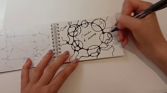 Счастье в мелочах. День 19. Рисуем нейрографику и создаём свое счастье маркером и карандашами. смотреть онлайн