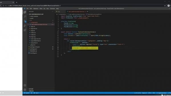 React, TypeScript, React Hook Form and useFormContext hook
