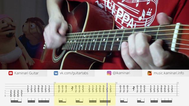 Y2K, bbno$ – Lalala (fingerstyle guitar cover with TABS) смотреть онлайн
