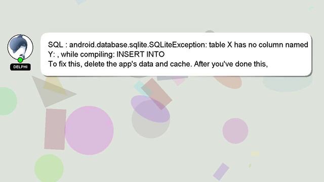 SQL : android.database.sqlite.SQLiteException: table X has no column named Y: , while compiling: IN смотреть онлайн