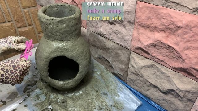 АМФОРА ИЗ БЕТОНА. ВТОРАЯ ЧАСТЬ - DIY смотреть онлайн
