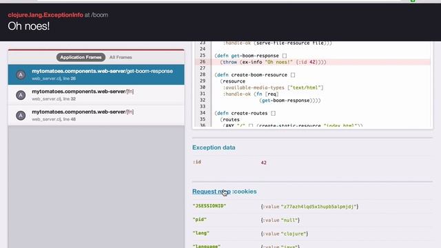 Prone - Better exception reporting middleware for Clojure смотреть онлайн