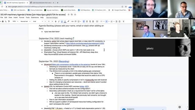 Kubernetes SIG API Machinery - 20220921 смотреть онлайн
