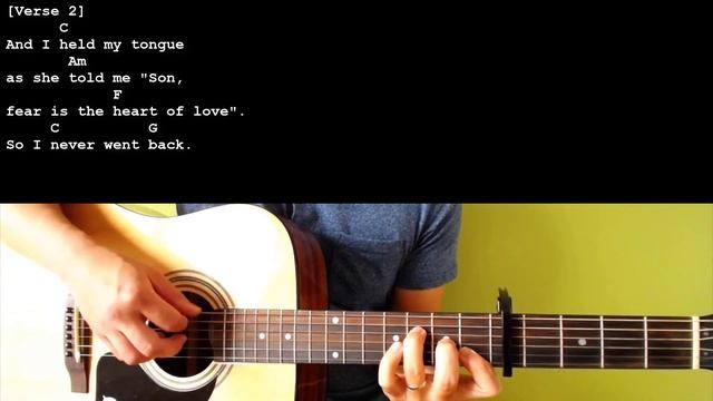 I Will Follow You Into The Dark - Death Cab For Cutie - Easy Chords & Lyrics - Guitar Playthrough смотреть онлайн