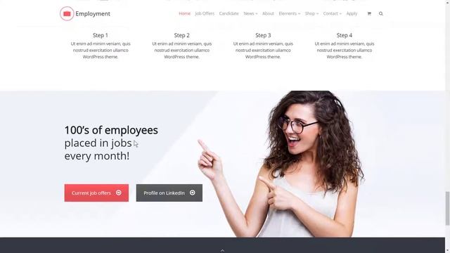 Employment WordPress Theme Live Demo Presentation смотреть онлайн