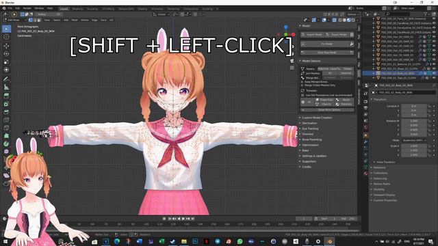 How to Optimize your VRoid Model for VRChat using VRoid Studio and Blender смотреть онлайн