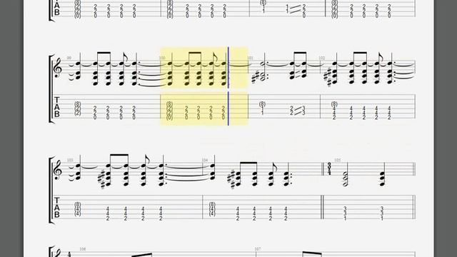 Metallica   Blackened James Guitar Tablature
