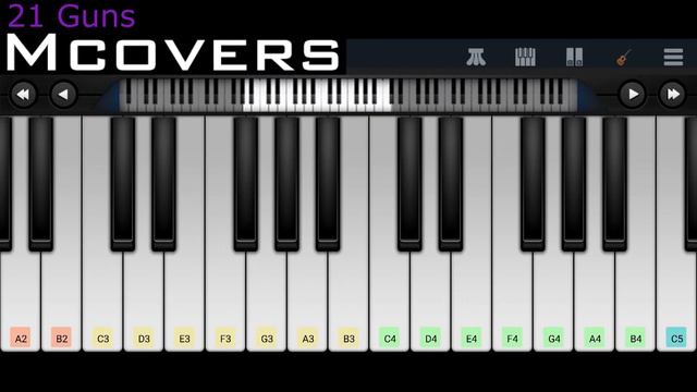 21 Guns - Green Day | Mcovers | Perfect Piano App смотреть онлайн