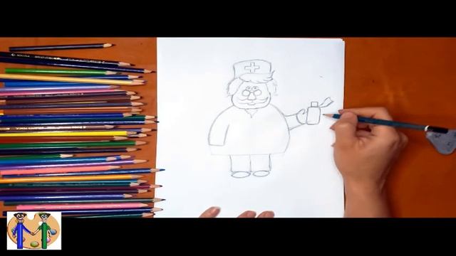 Как нарисовать врача/доктора. Онлайн-школа рисования "Малевашки" смотреть онлайн