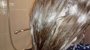 A long washing my long hair.