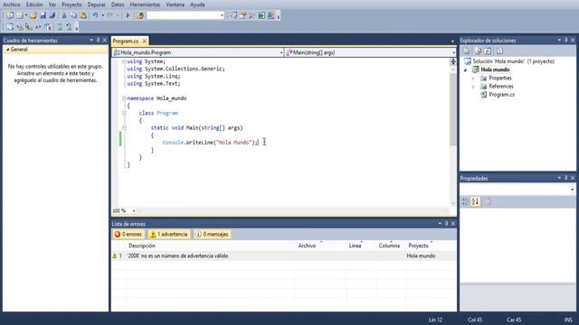 1er Tutorial Microsoft Visual C# Texto en Consola смотреть онлайн