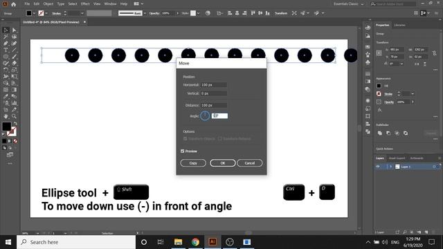 Dublicate Shapes In Adobe Illustrator 2020 | Copy Shapes | Circles | Make Pattern | Quick Tutorials смотреть онлайн
