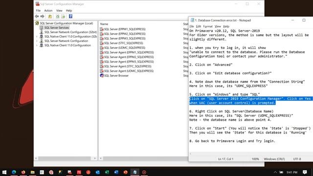 Unable to connect to the database. Please run the Database Configuration tool - Primavera P6 смотреть онлайн