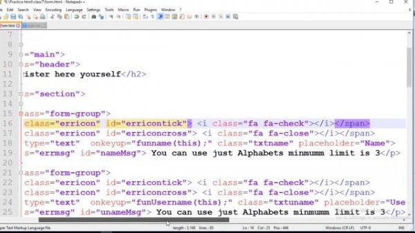 practice form in Java script | part#1 |CSS HTML JAVASCRIPT CODE is also attached