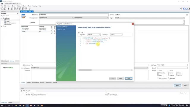 Create SQL Table in MSQL Workbench смотреть онлайн