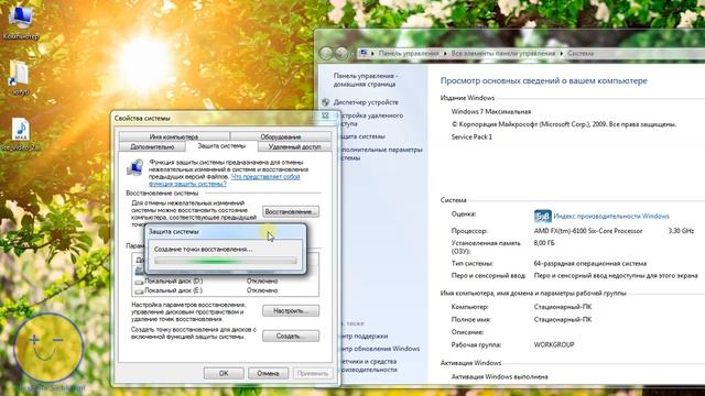 Восстановление, откат Windows 7 смотреть онлайн