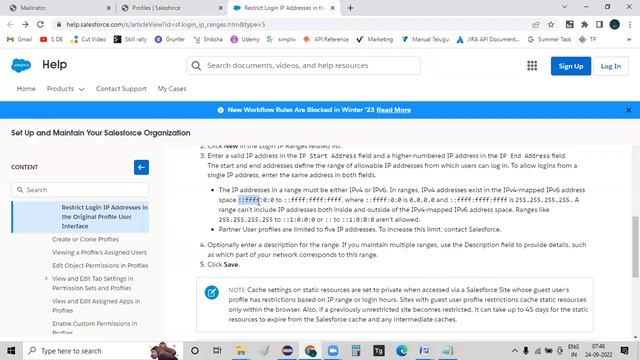 Salesforce app IP Range Setting | WebDriver Tutorial in Telugu смотреть онлайн