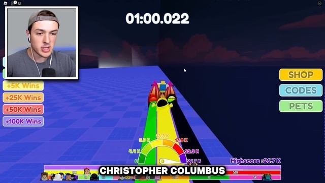 BECOMING THE FASTEST PLAYER IN ROBLOX RACE CLICKER смотреть онлайн