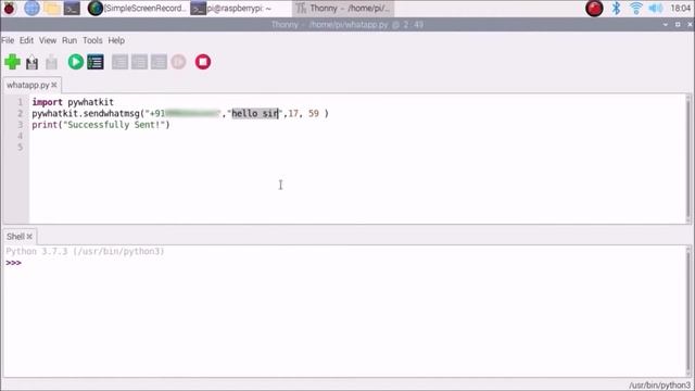 Automate whatsapp message || raspberry pi 4 whatsapp | python whatsapp automation смотреть онлайн