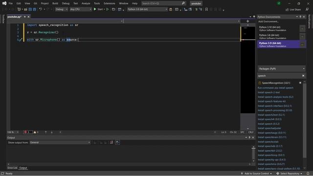 Python Tutorial - Speech Recognition смотреть онлайн