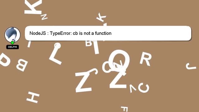 NodeJS : TypeError: cb is not a function смотреть онлайн