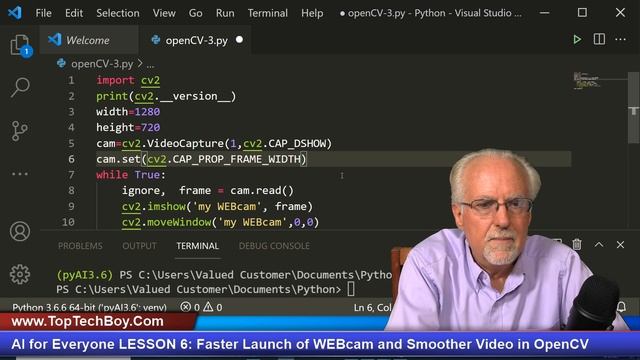 AI for Everyone LESSON 6: Faster Launch of WEBcam and Smoother Video in OpenCV on Windows смотреть онлайн