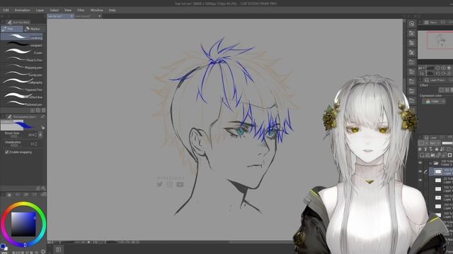 TUTORIAL- How to Sketch Anime Hair theCecile смотреть онлайн