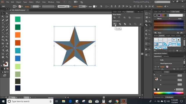How to create star shape and apply different colors on illustrator cc смотреть онлайн