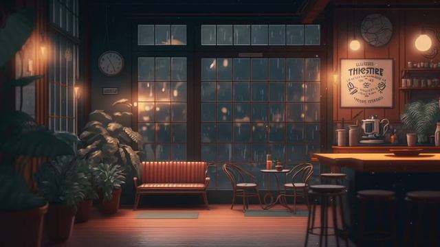 Lofi Rainy Day ☕ The Sound Of Rain Makes You Feel Relaxed ~ Beats To Study To ☕ Lofi Café