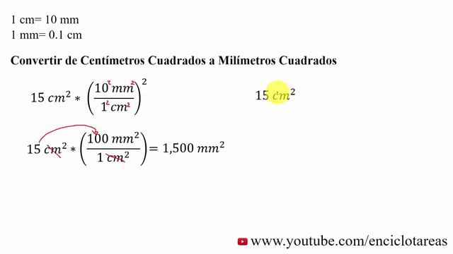 Convertir centimetros cuadrados a milimetros cuadrados (cm2 a mm2) смотреть онлайн